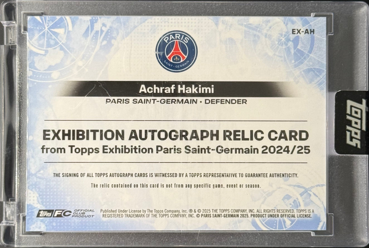 45/50 Exhibition Autograph Relic Card |Topps PSG Exhibiton 2024-2025