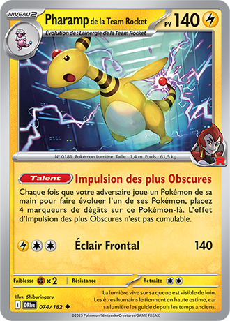 Pharamp de la Team Rocket 074/182 (Copie)