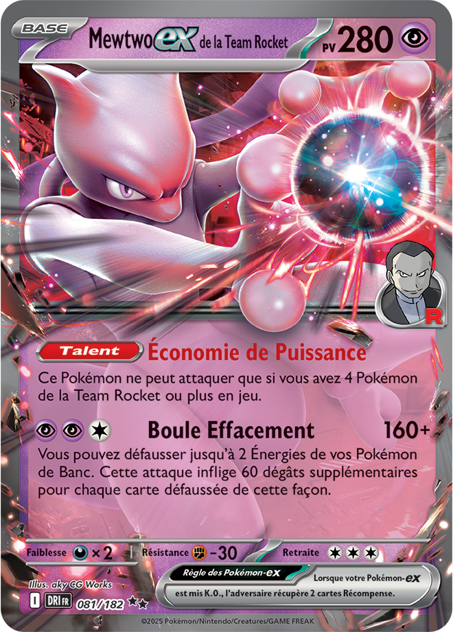 Mewtwo Ex la team Rocket 081/182