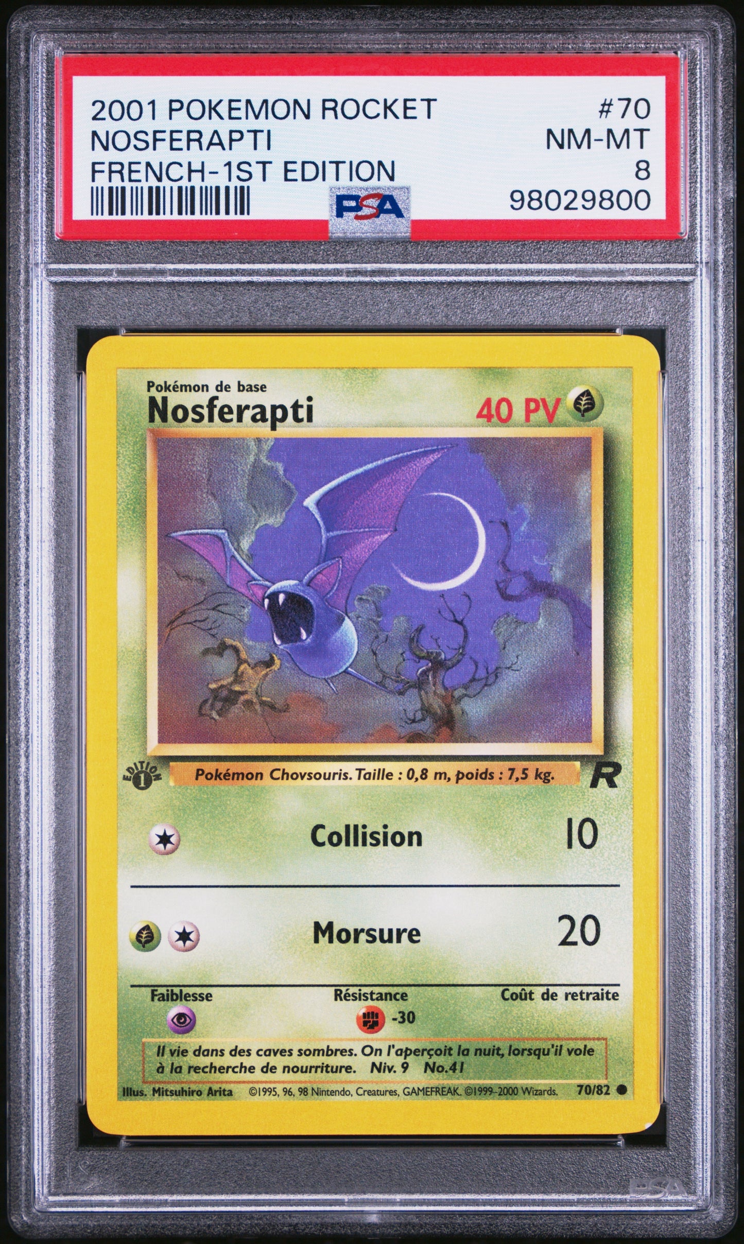 Nosferapti 70/82 Team Rocket Edition 1｜PSA 8