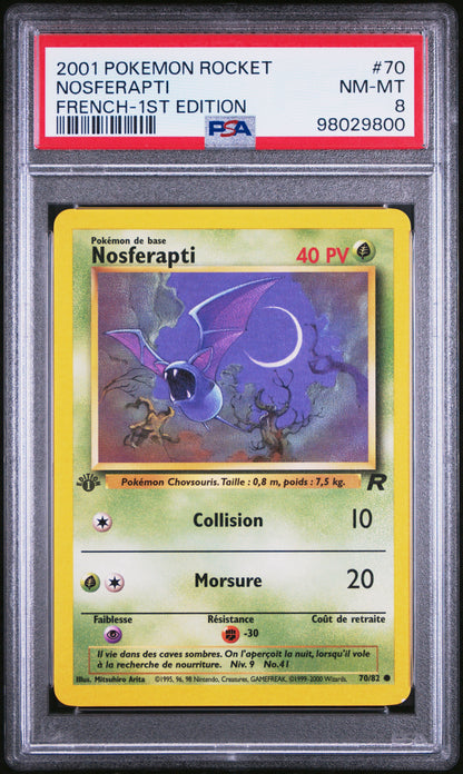 Nosferapti 70/82 Team Rocket Edition 1｜PSA 8