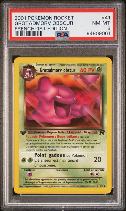 Grotadmorv Obscur 41/82 Team Rocket Edition 1｜PSA 8