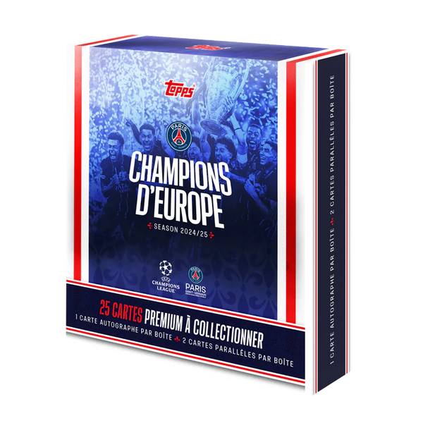 Box Topps｜Paris Saint-Germain : Champions d’Europe 2025｜Scellée｜FR