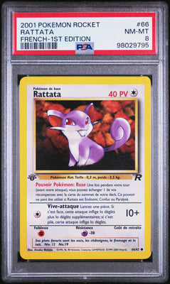 Rattata 66/82 Team Rocket Edition 1｜PSA 8