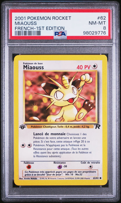 Miaouss 62/82 Team Rocket Edition 1｜PSA 8