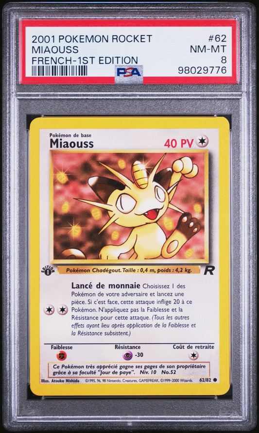 Miaouss 62/82 Team Rocket Edition 1｜PSA 8