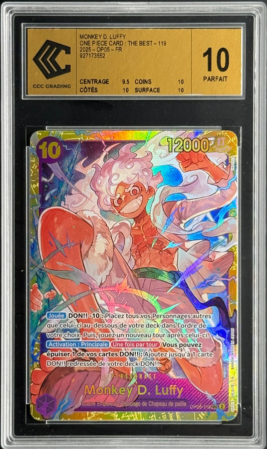 Monkey D. Luffy Alt Art OP05-119 Sec｜Premium Booster PRB-01 : The Best｜CCC 10 GOLD LABEL