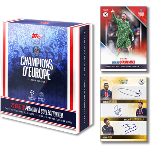 Box Topps｜Paris Saint-Germain : Champions d’Europe 2025｜Scellée｜FR
