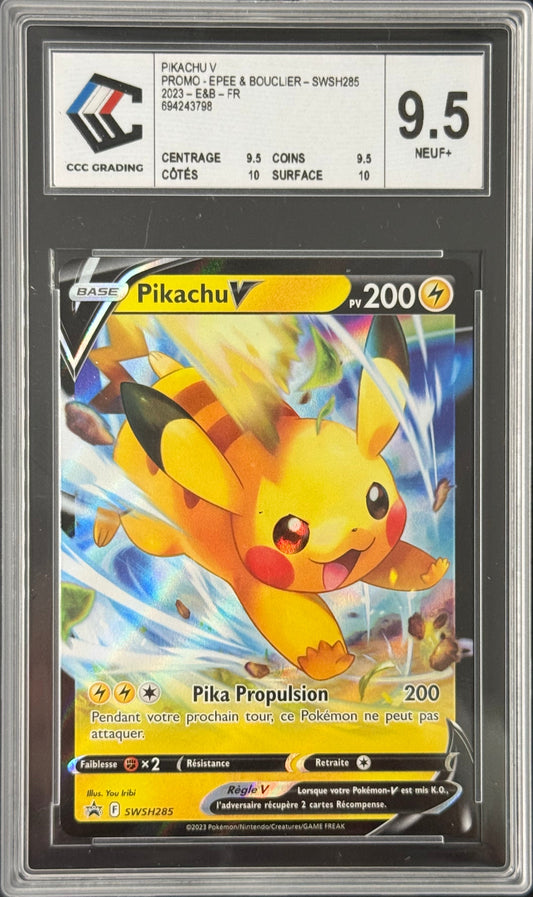 Pikachu V SWSH285 Promo Epée et Bouclier｜CCC 9.5