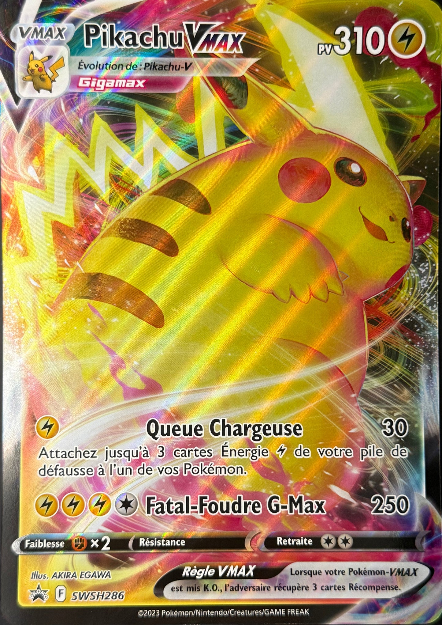 Carte Jumbo Pikachu VMAX SWSH286 Promo Zénith Supême