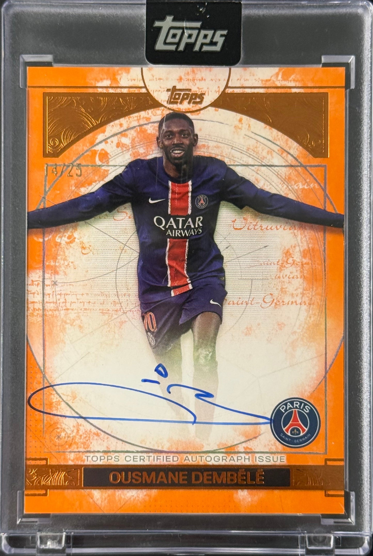 Ousmane Dembélé 14/25 Vitruvian Autograph Card ｜Topps PSG Exhibiton 2024-2025