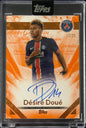 Désiré Doué 12/25 Ruffled Autograph Card ｜Topps PSG Exhibiton 2024-2025