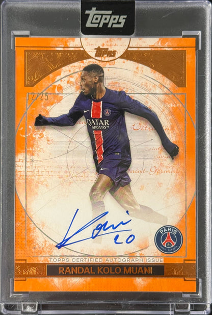 Randal Kolo Muani 12/25 Exhibition Vitruvian Autograph Card ｜Topps PSG Exhibiton 2024-2025