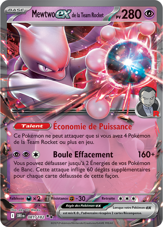Mewtwo Ex la team Rocket 081/182