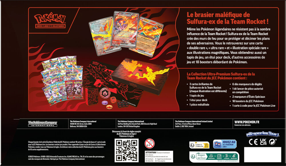 [PRECOMMANDE] Pokemon｜Collection Ultra Premium Sulfura Ex de la Team Rocket ｜Scellé ｜FR